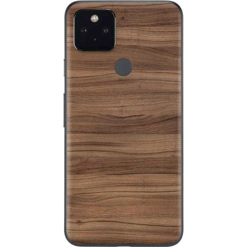 Natural Walnut Wood Google Pixel 5a Skin