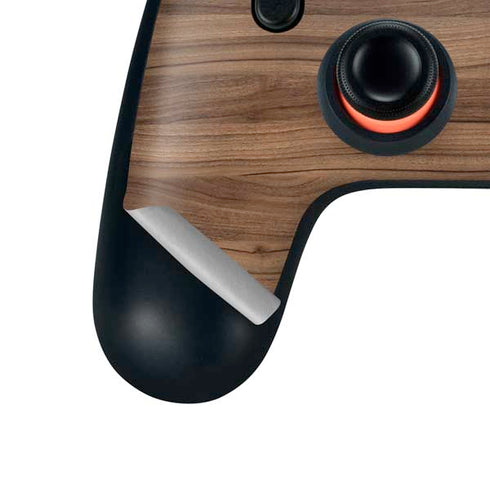 Natural Walnut Wood Google Stadia Controller Skin