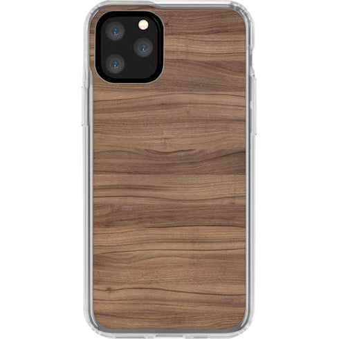 Natural Walnut Wood iPhone 11 Pro Clear Case