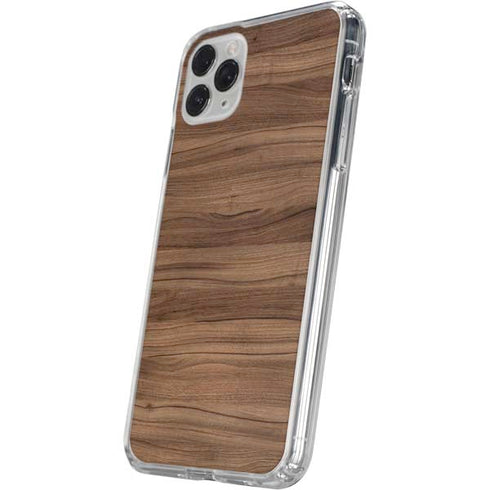 Natural Walnut Wood iPhone 11 Pro Clear Case