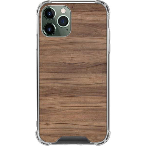 Natural Walnut Wood iPhone 11 Pro Max Clear Case