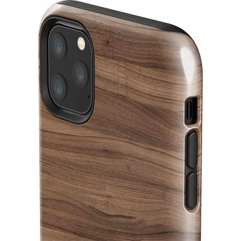 Natural Walnut Wood iPhone 11 Pro Max Impact Case