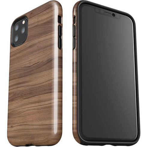 Natural Walnut Wood iPhone 11 Pro Max Impact Case
