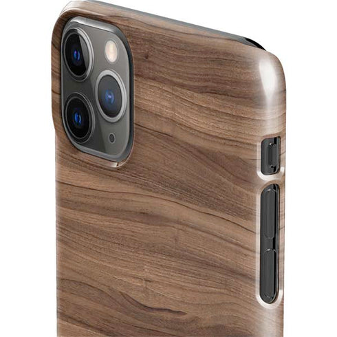 Natural Walnut Wood iPhone 11 Pro Max Lite Case