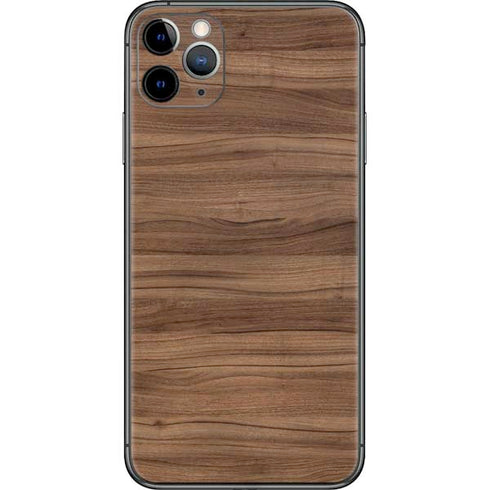 Natural Walnut Wood iPhone 11 Pro Max Skin