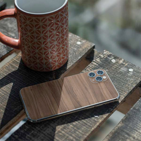 Natural Walnut Wood iPhone 11 Pro Max Skin