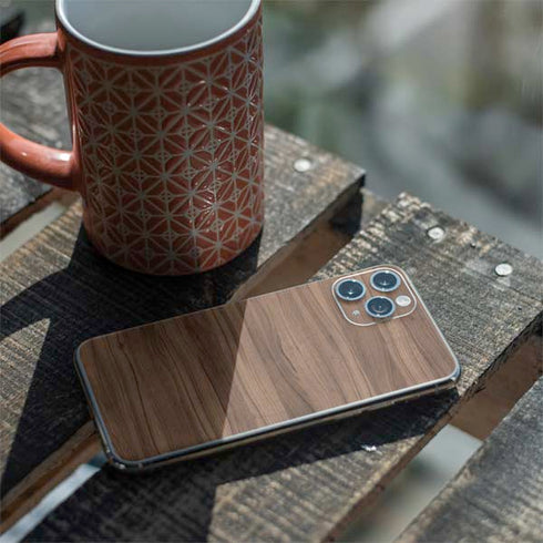 Natural Walnut Wood iPhone 11 Pro Skin