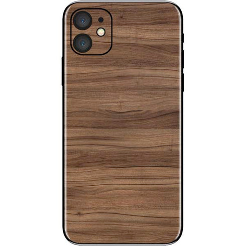 Natural Walnut Wood iPhone 11 Skin