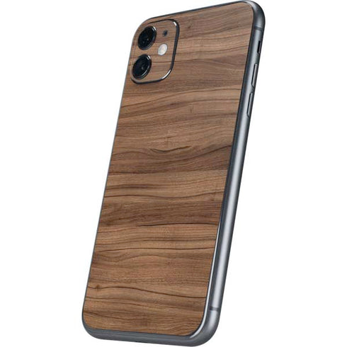 Natural Walnut Wood iPhone 11 Skin