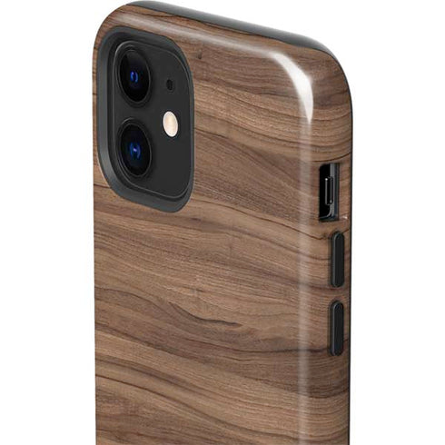 Natural Walnut Wood iPhone 12 Impact Case