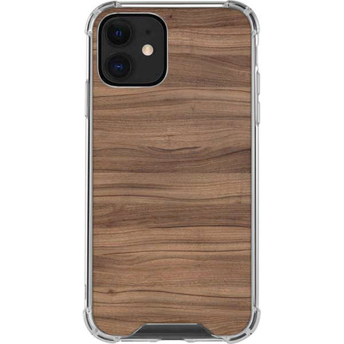 Natural Walnut Wood iPhone 12 Mini Clear Case