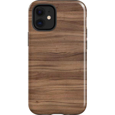 Natural Walnut Wood iPhone 12 Mini Impact Case