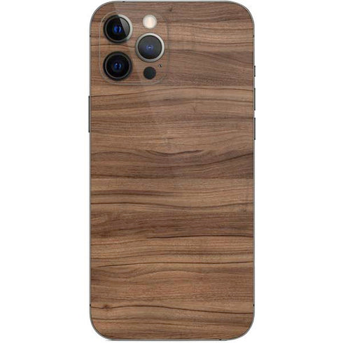 Natural Walnut Wood iPhone 12 Pro Max Skin