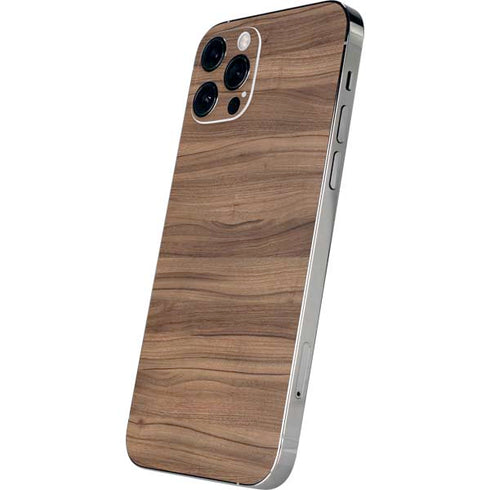 Natural Walnut Wood iPhone 12 Pro Max Skin