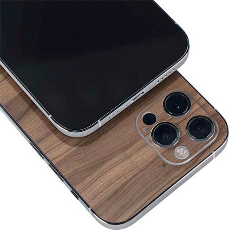 Natural Walnut Wood iPhone 12 Pro Max Skin