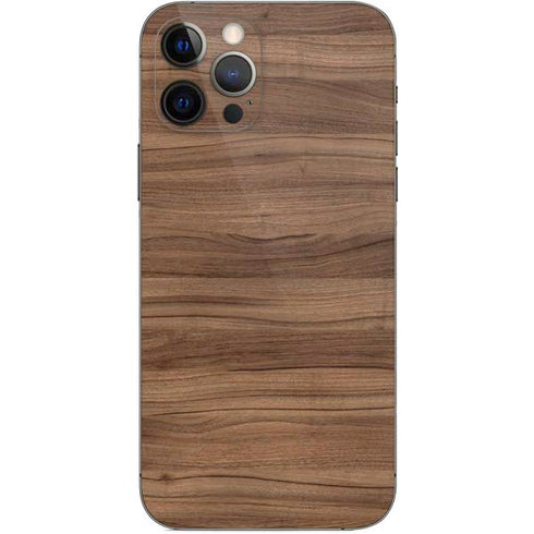 Natural Walnut Wood iPhone 12 Pro Skin
