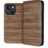 Natural Walnut Wood iPhone 13 Folio Case