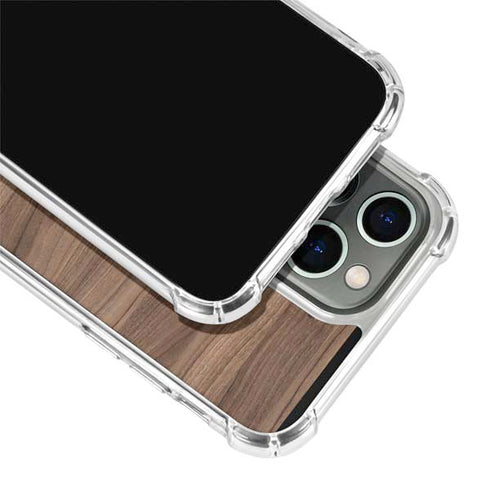 Natural Walnut Wood iPhone 13 Pro Clear Case