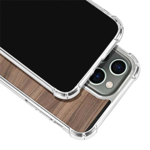 Natural Walnut Wood iPhone 13 Pro Max Clear Case