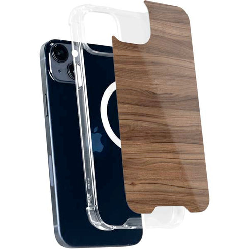Natural Walnut Wood iPhone 15 Plus MagSafe Case