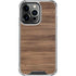 Natural Walnut Wood iPhone 14 Pro Clear Case