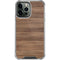 Natural Walnut Wood iPhone 14 Pro Max Clear Case