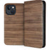 Natural Walnut Wood iPhone 15 Plus Folio Case