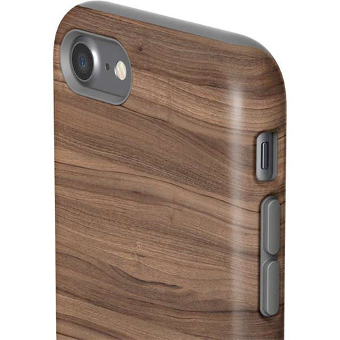 Natural Walnut Wood iPhone SE (2nd & 3rd Gen) Pro Case