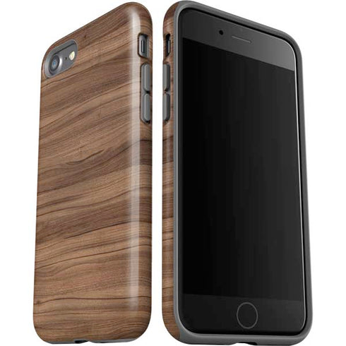 Natural Walnut Wood iPhone SE (2nd & 3rd Gen) Pro Case