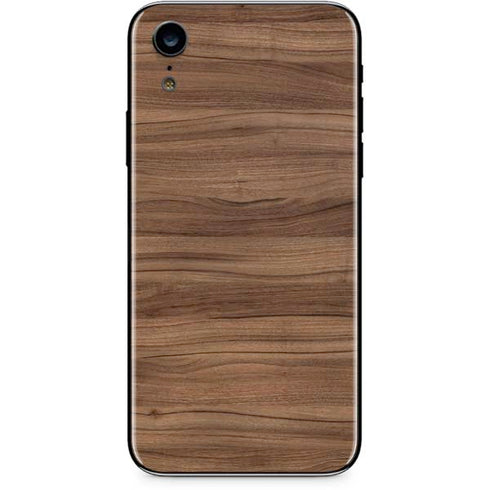 Natural Walnut Wood iPhone XR Skin