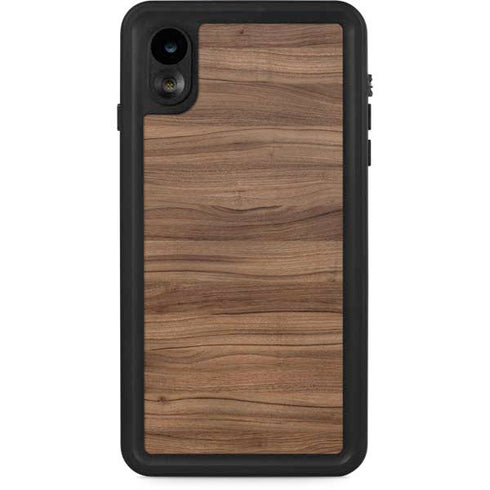 Natural Walnut Wood iPhone XR Waterproof Case