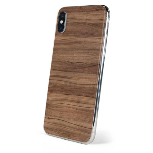 Natural Walnut Wood iPhone XS Skin