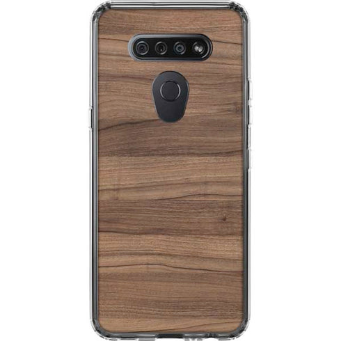 Natural Walnut Wood LG K51/Q51 Clear Case