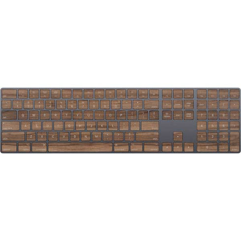 Natural Walnut Wood Magic Keyboard with Numeric Keypad Skin