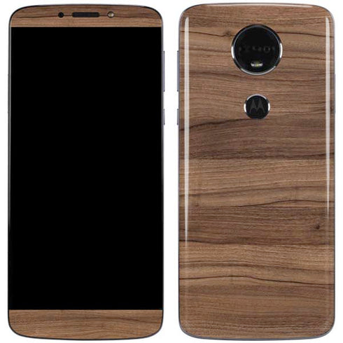 Natural Walnut Wood Moto E5 Plus Skin