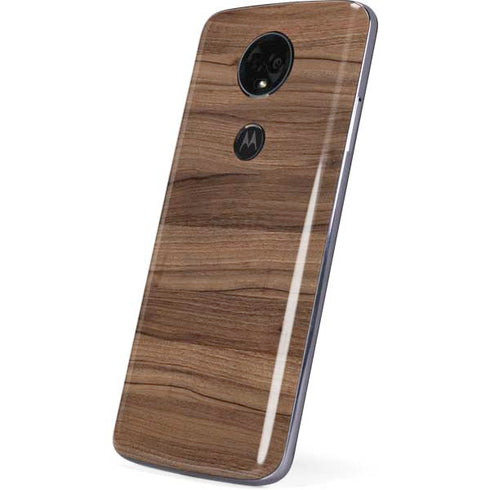 Natural Walnut Wood Moto E5 Plus Skin