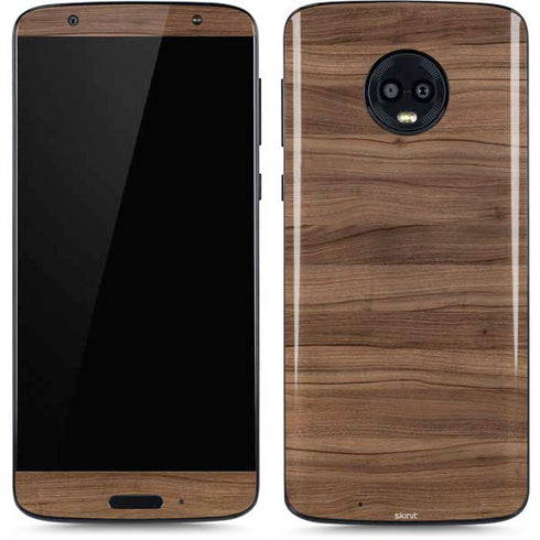 Natural Walnut Wood Moto G6 Skin