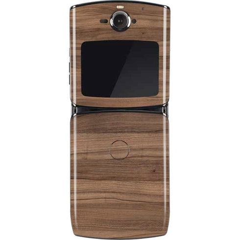 Natural Walnut Wood Motorola RAZR Skin