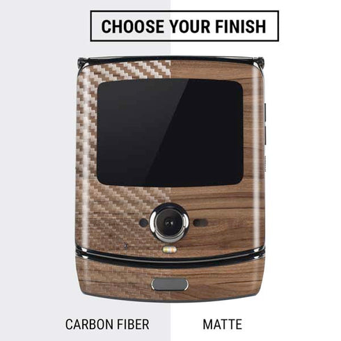 Natural Walnut Wood Motorola RAZR Skin
