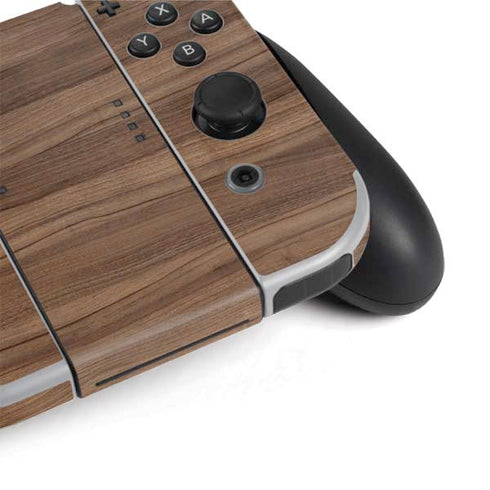 Natural Walnut Wood Nintendo Switch OLED (2021) Skin