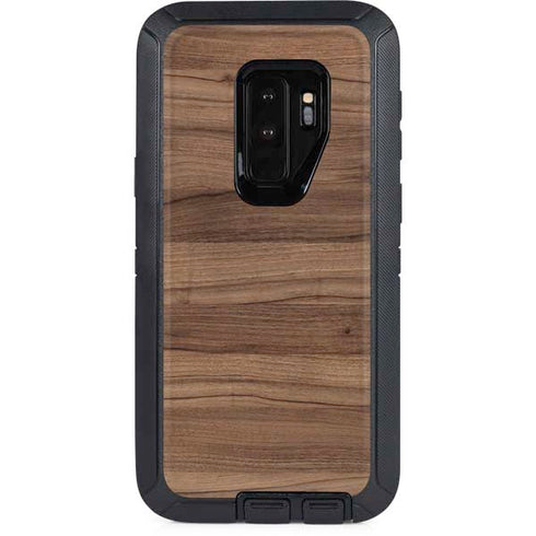 Natural Walnut Wood Otterbox Defender Galaxy Skin