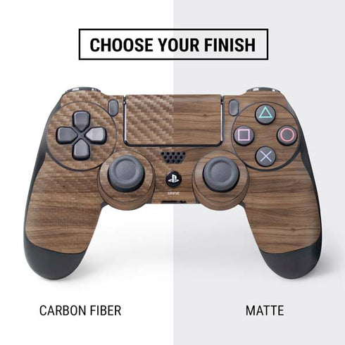 Natural Walnut Wood PS4 Controller Skin
