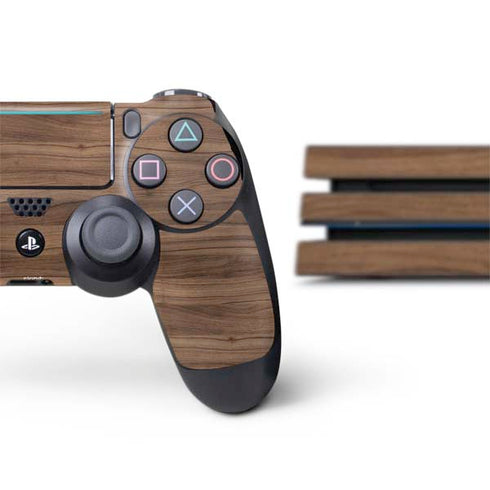 Natural Walnut Wood PS4 Pro Bundle Skin