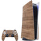 Natural Walnut Wood PS5 Bundle Skin