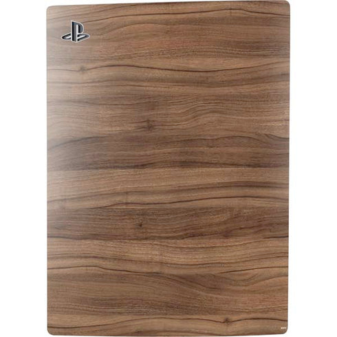 Natural Walnut Wood PS5 Bundle Skin