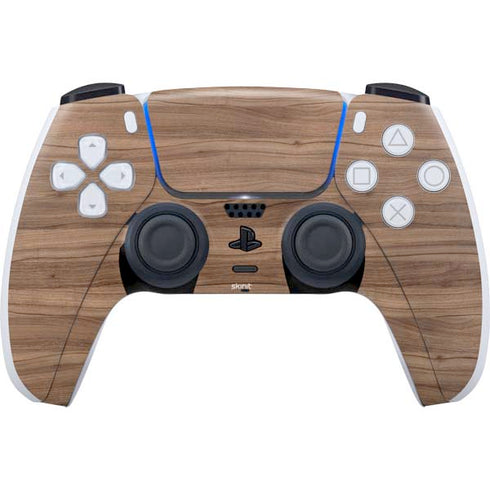 Natural Walnut Wood PS5 Controller Skin
