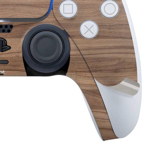 Natural Walnut Wood PS5 Controller Skin
