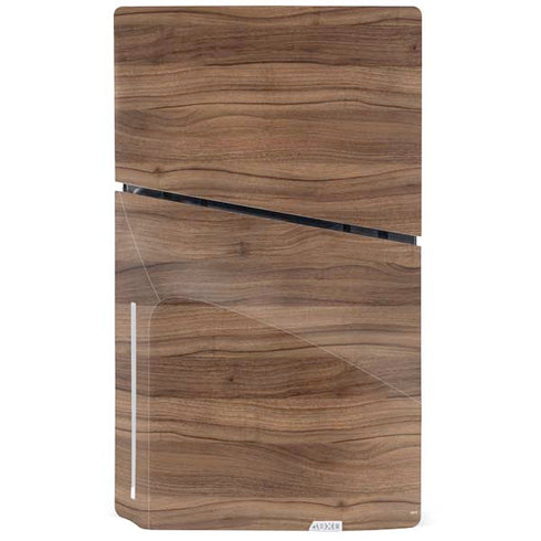 Natural Walnut Wood PS5 Slim Disk Bundle Skin