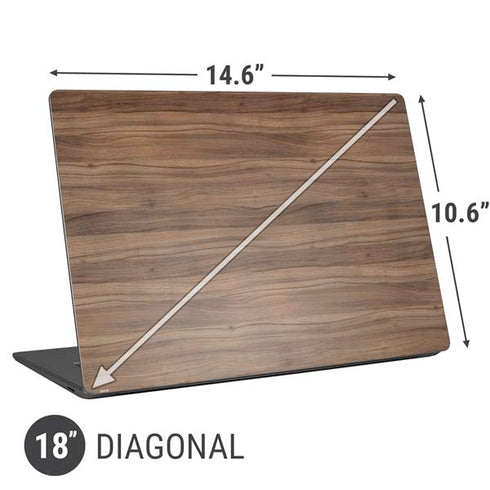 Natural Walnut Wood Universal Laptop 18in (14.6 x 10.6in) Skin