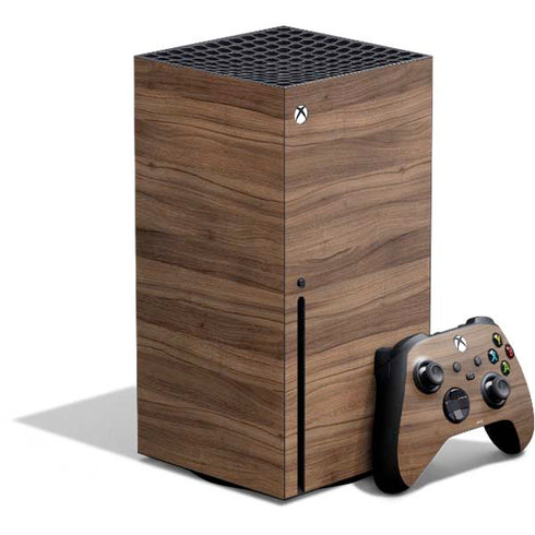 Natural Walnut Wood Xbox Series X Bundle Skin